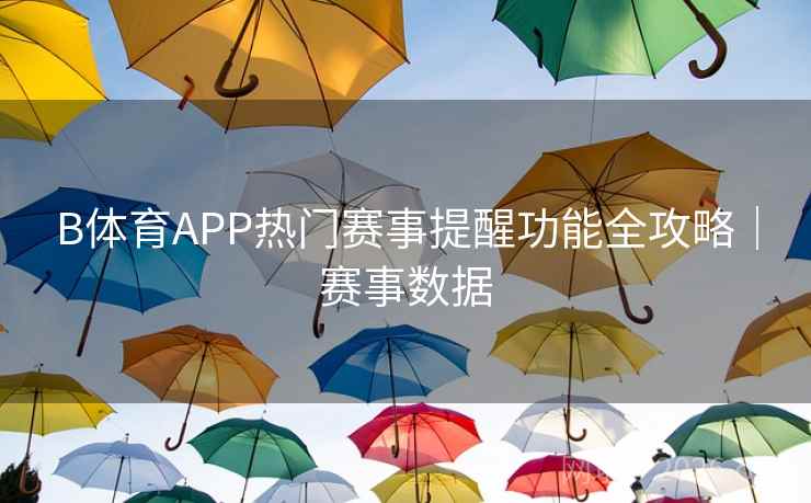 B体育APP热门赛事提醒功能全攻略｜赛事数据