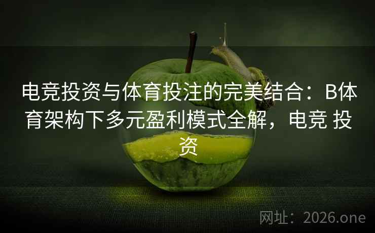 电竞投资与体育投注的完美结合：B体育架构下多元盈利模式全解，电竞 投资