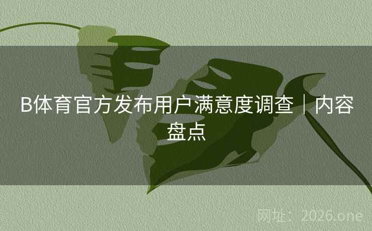 B体育官方发布用户满意度调查|内容盘点