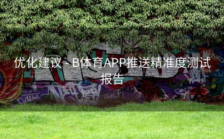优化建议 - B体育APP推送精准度测试报告